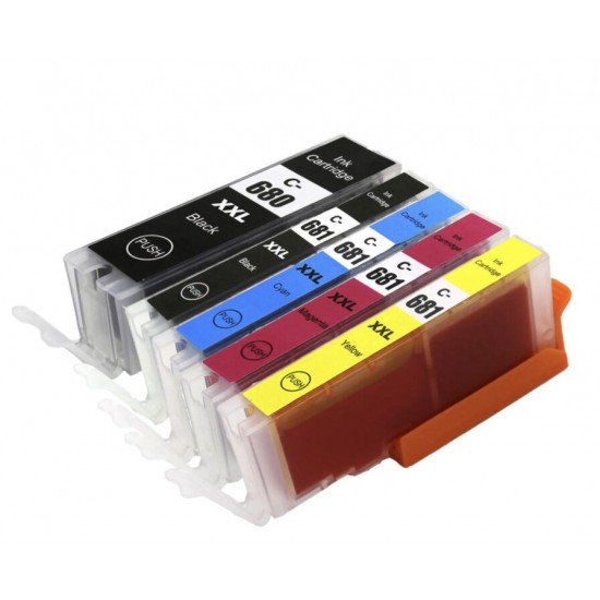 Compatible Canon PGI 680XXL CLI 681XXL Ink Cartridge 5 cartridges set Tonerink brand	